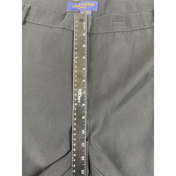 Louis Vuitton Uniforms Pants Mens 48 Black Straight Leg Polyester Dress Trousers - Picture 5 of 14
